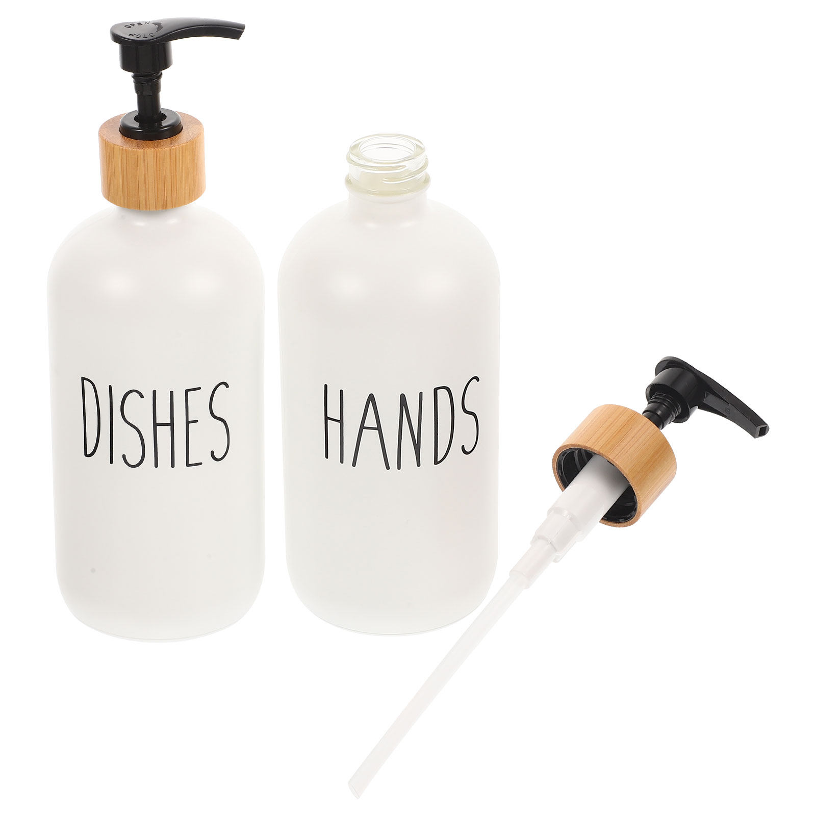 Glass Soap Dish - 2Pcs Manual Soap Dispenser Glass Lotion