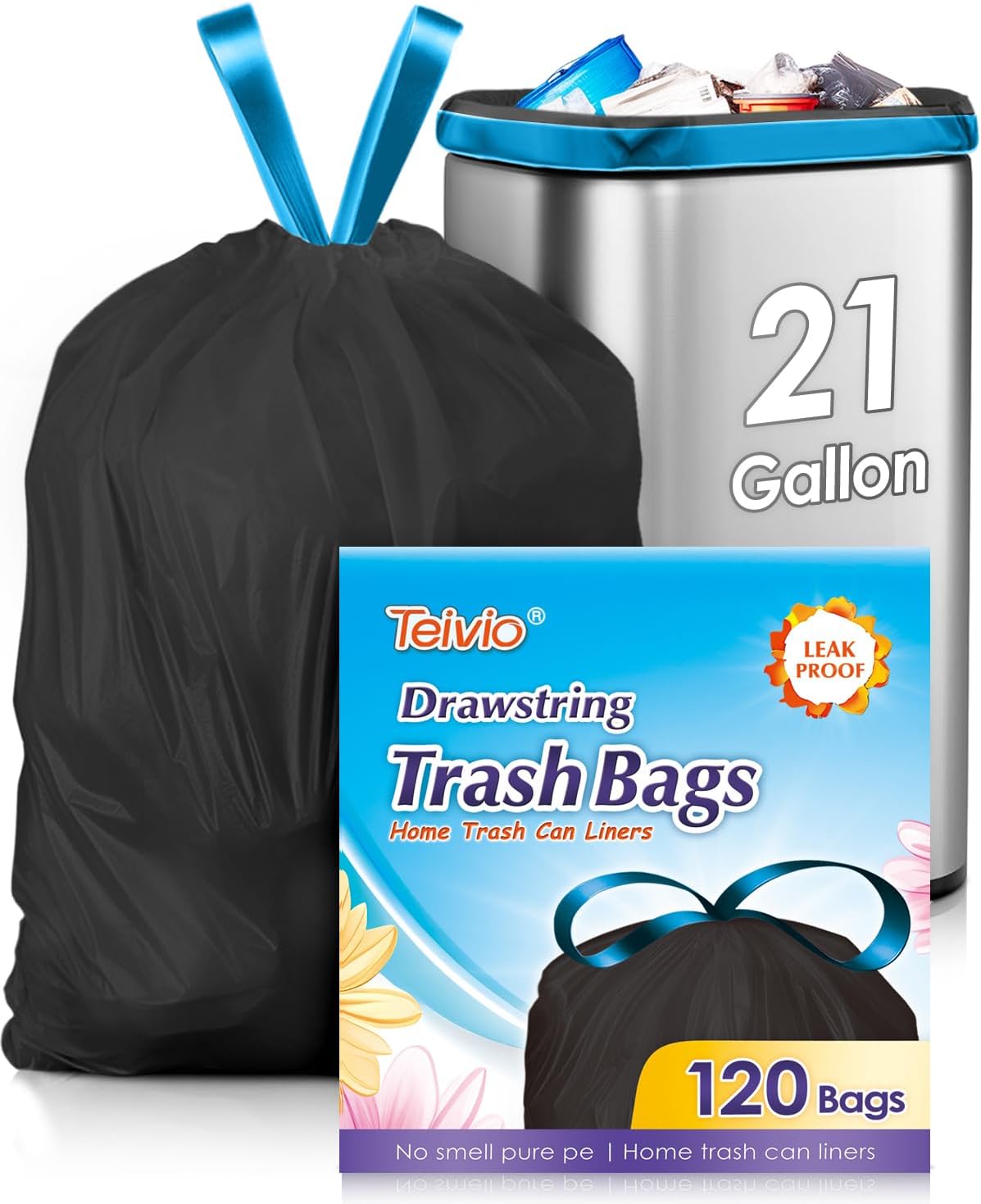 Home Bathroom Images - 21 Gallon 120 Counts Strong Drawstring