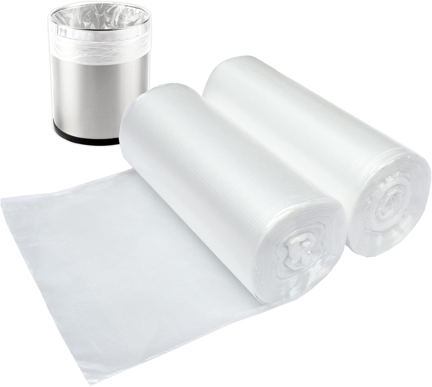 Home Bathroom Images - 7.5L Clear Small Trash Bags, 100