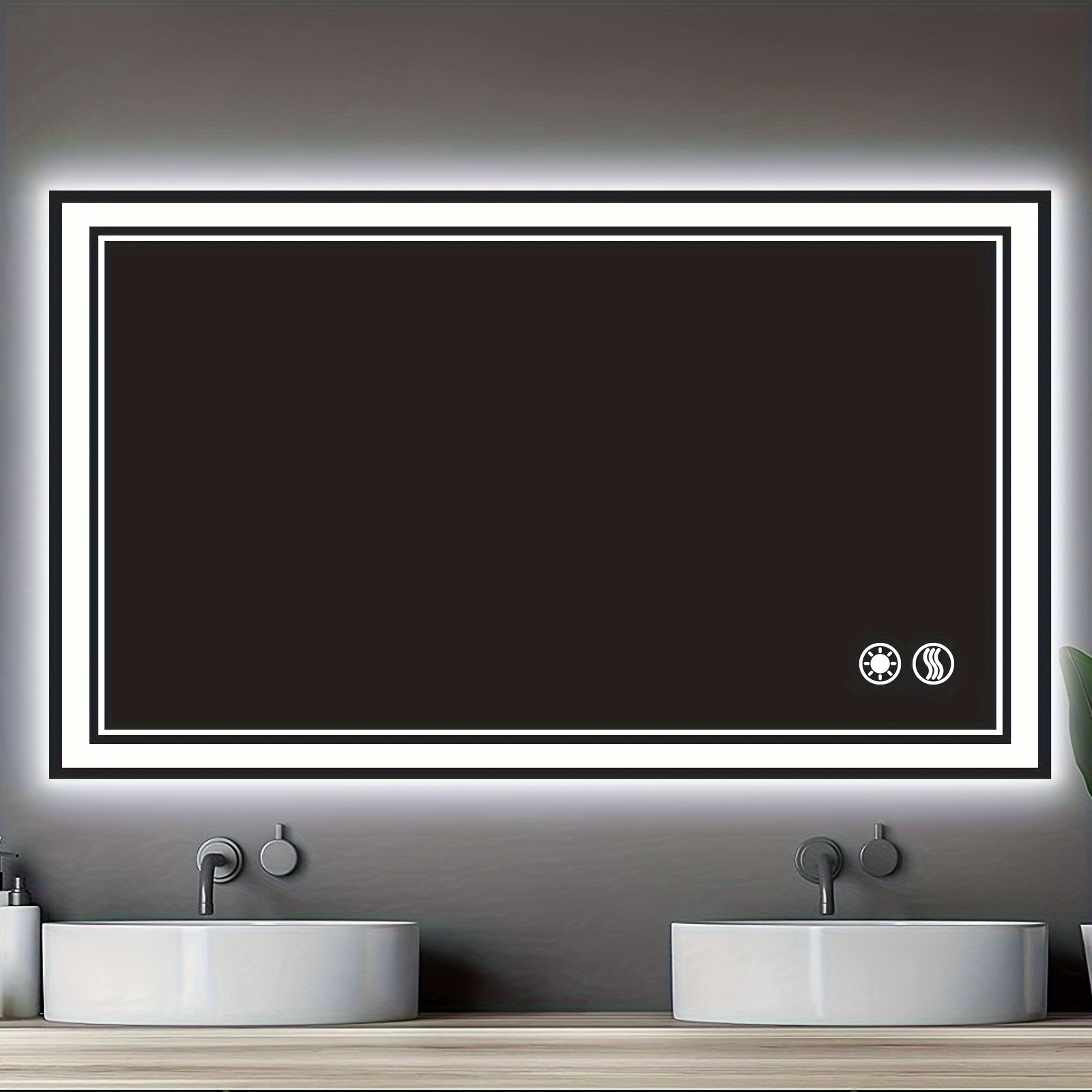 Home Bathroom Colors - 24x36''-24x32'' Bathroom Mirror with Lights Stepless