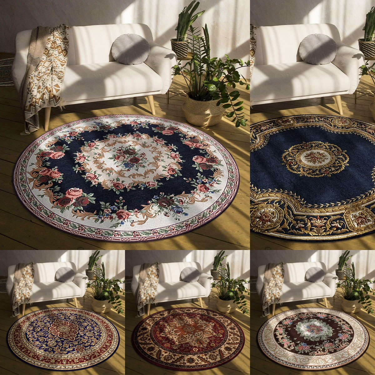 Bohemian Round Rugs Floral Med - Home Bathroom Colors ulasan dan harga
