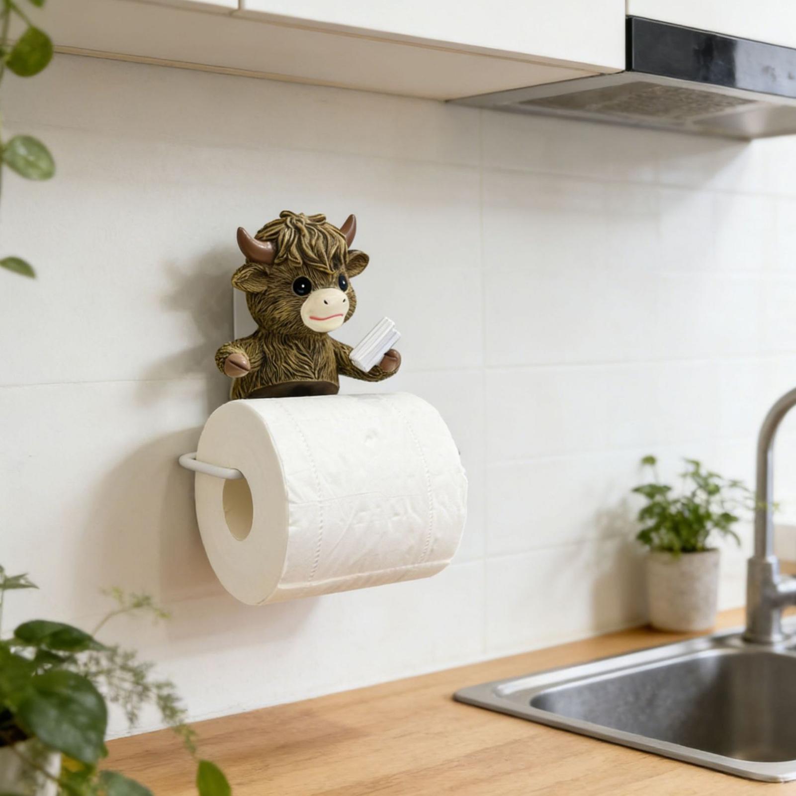 Mount Cow Stand Toilet Roll Ho - Home Bathroom Paper Towel Holder ulasan dan harga