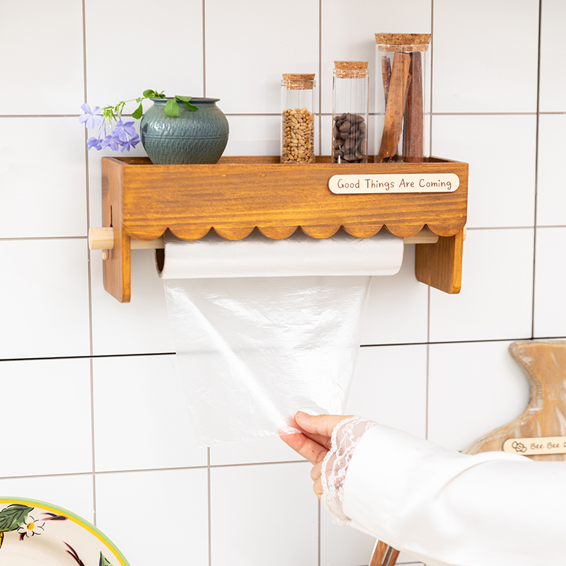 Wood Wall Mounted Paper Towel  - Home Bathroom Towel Dispenser ulasan dan harga