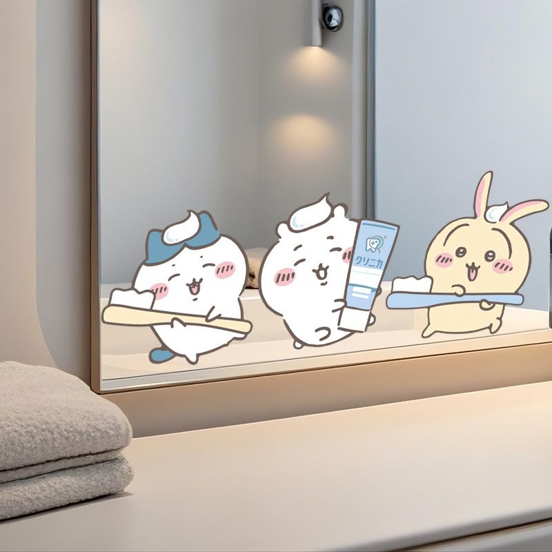 Hot Chiikawa Mirror Stickers S - Home Bathroom Accessories ulasan dan harga