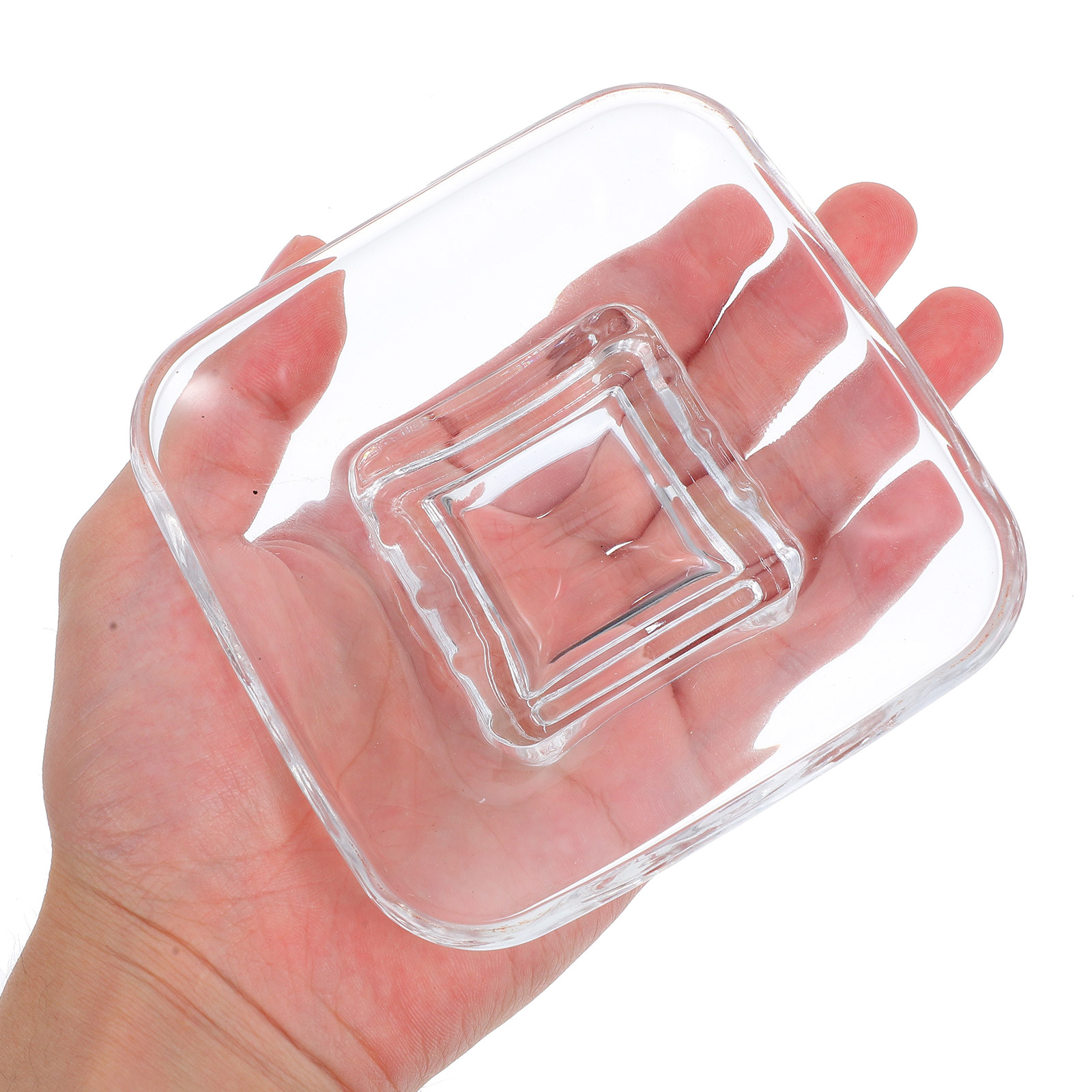 4Pcs Transparent Glass Soap Tr - Glass Soap Dish ulasan dan harga