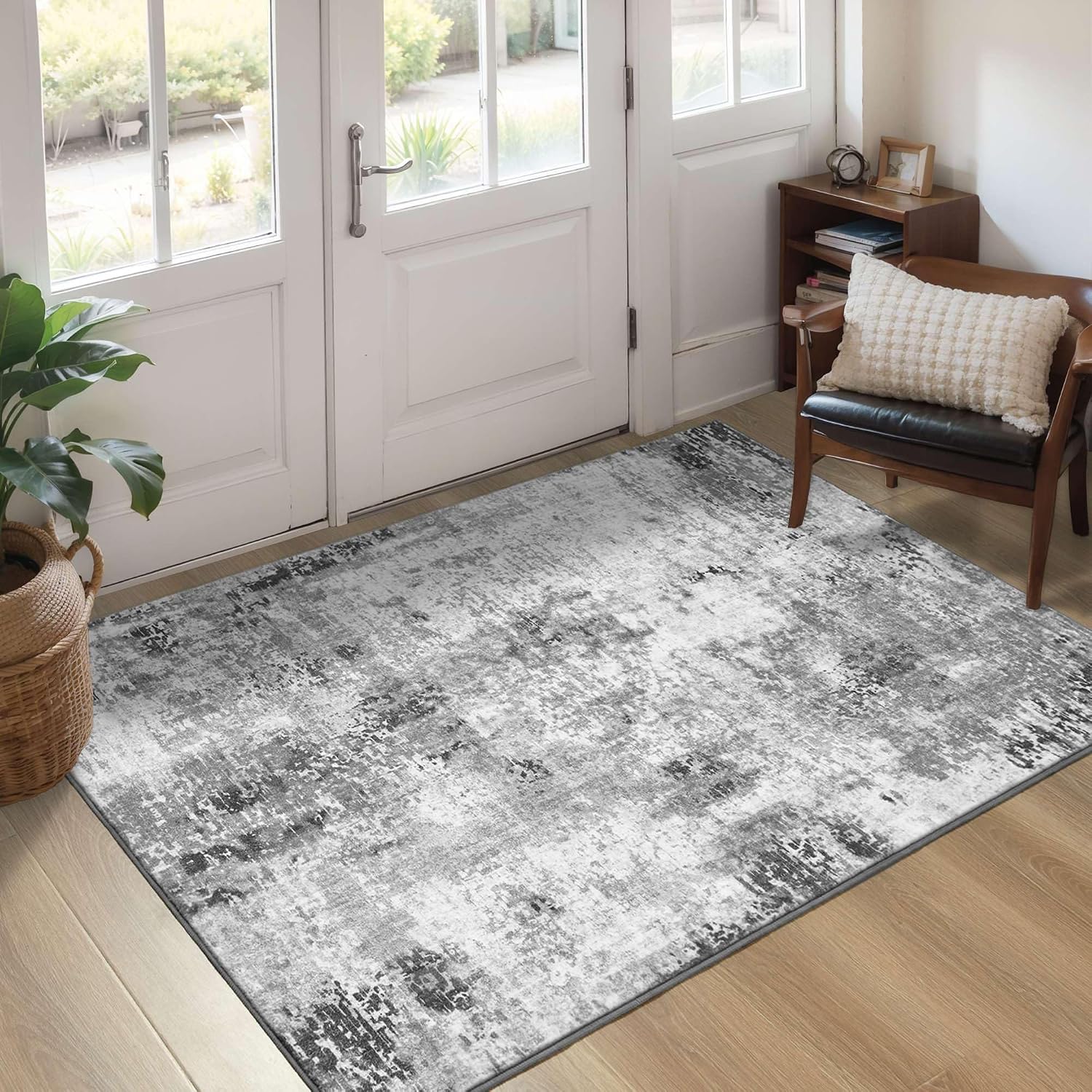 Washable Boho Rug 3x5 Grey Abs - Home Bathroom Images ulasan dan harga