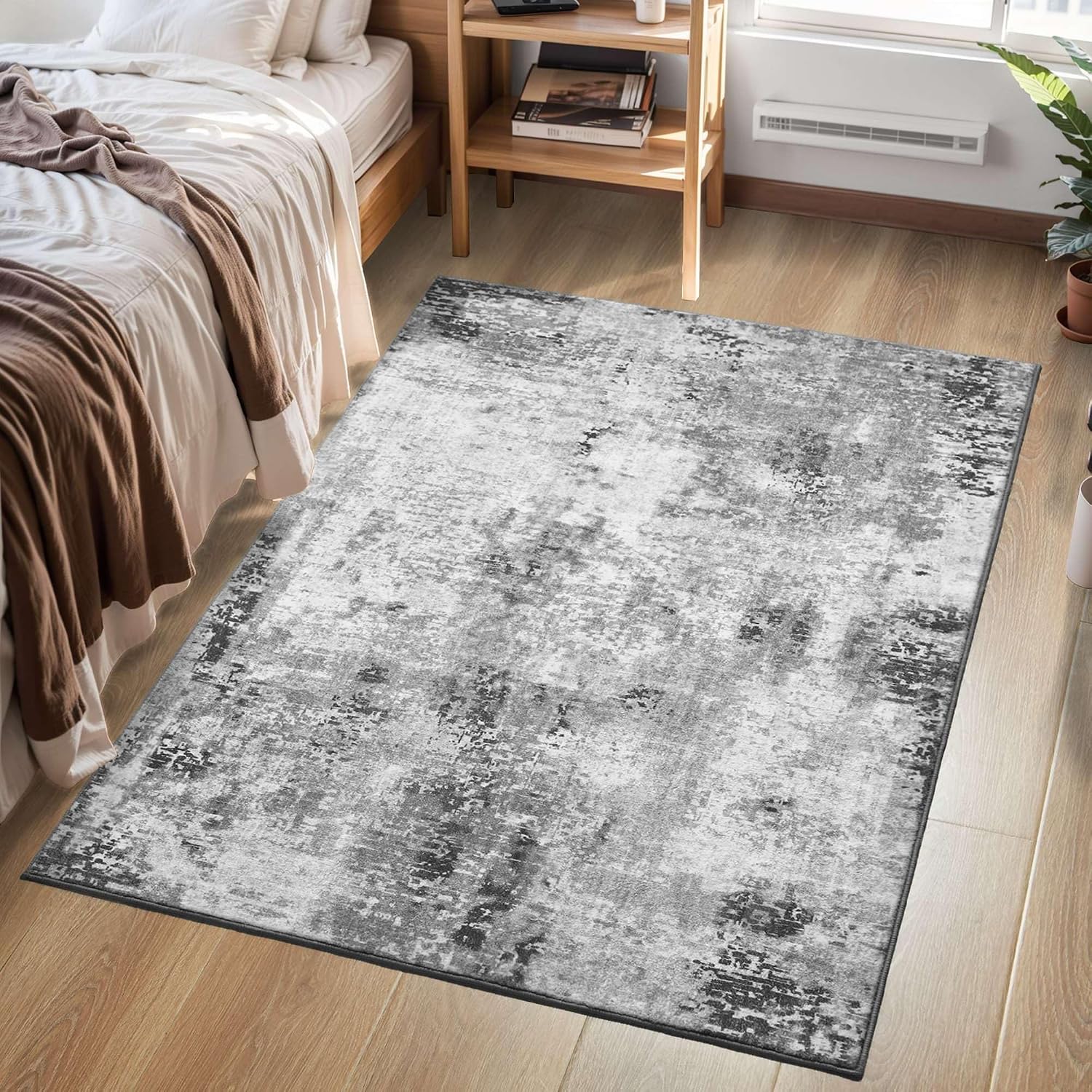 Washable Boho Rug 3x5 Grey Abs - Home Bathroom Images ulasan dan harga