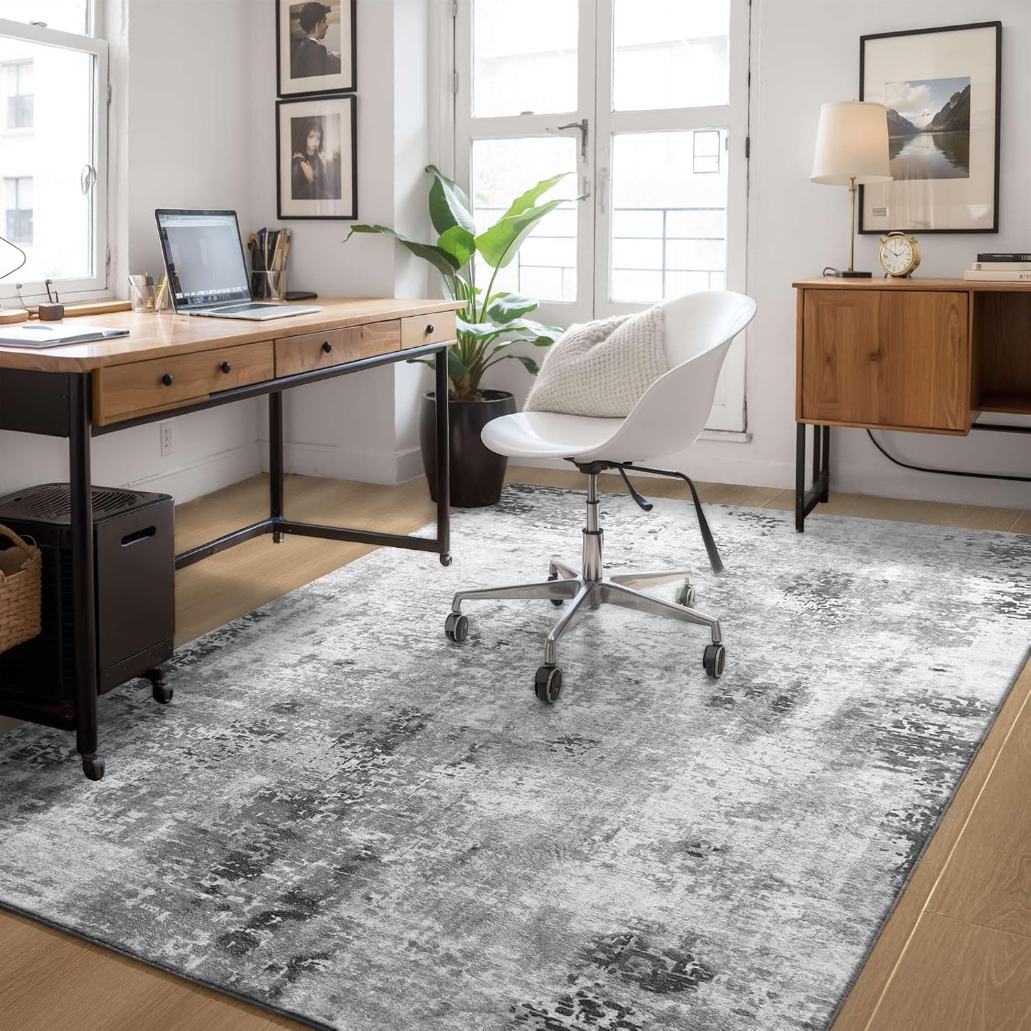 Washable Boho Rug 3x5 Grey Abs - Home Bathroom Images ulasan dan harga