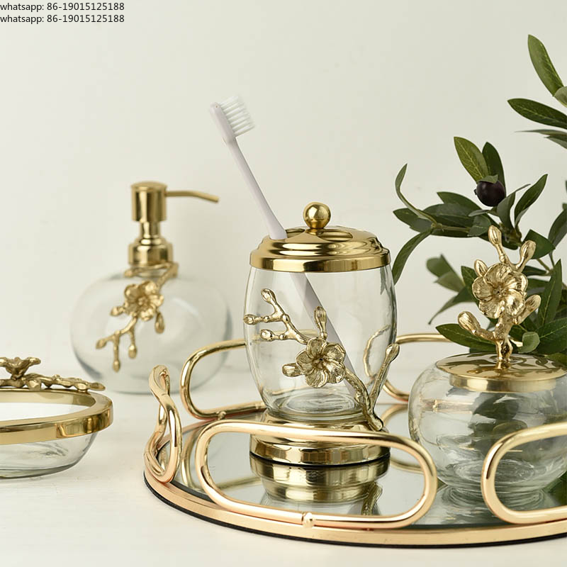 European Style Gold Brass Glas - Glass Soap Dish ulasan dan harga