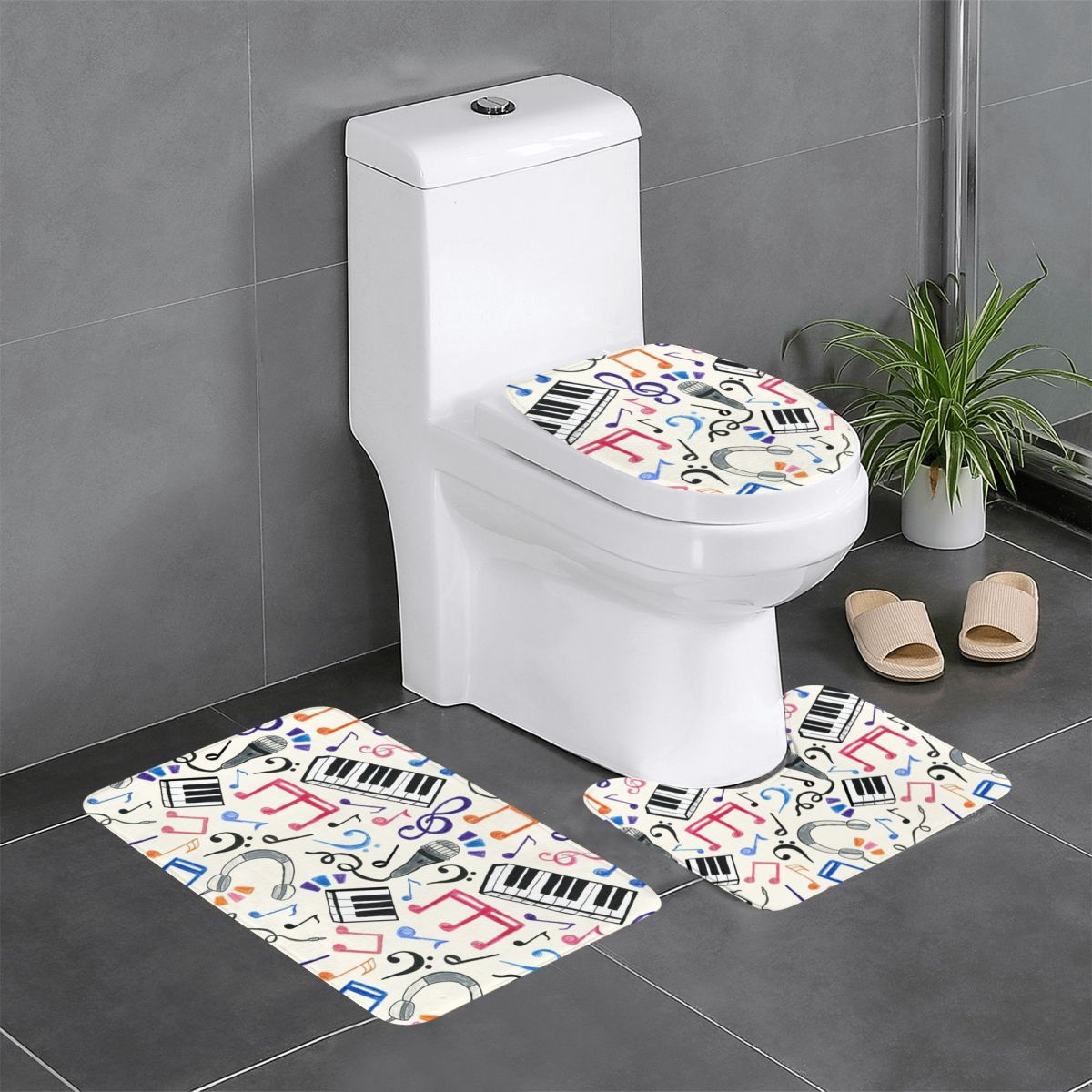 Good Beats - Music Notes & Sym - Home Goods Bathroom Sets ulasan dan harga