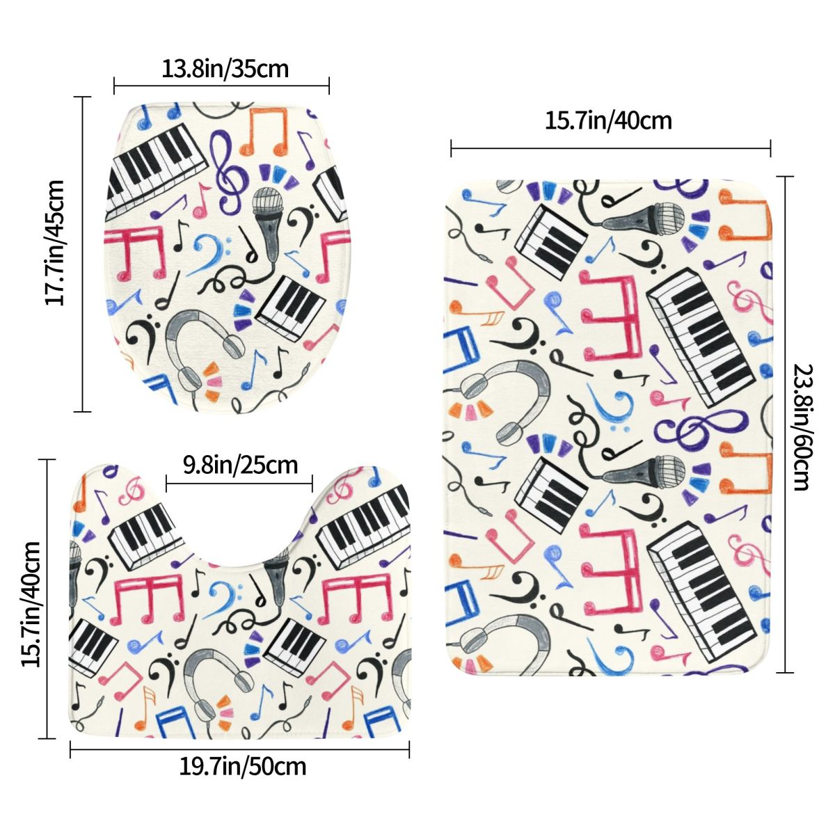 Good Beats - Music Notes & Sym - Home Goods Bathroom Sets ulasan dan harga