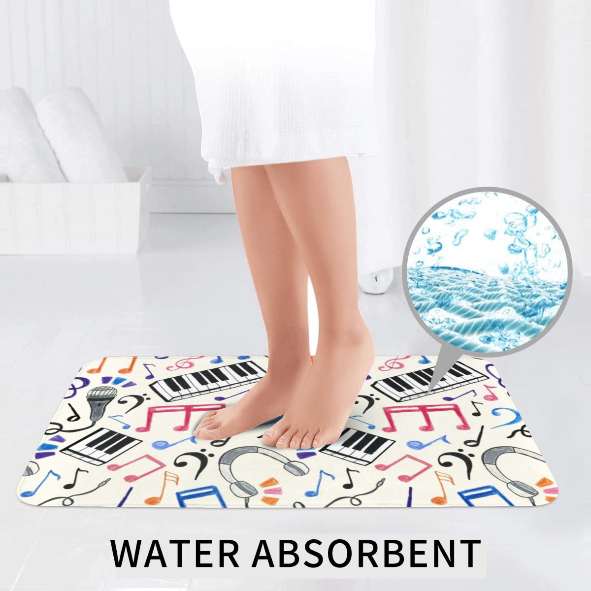 Good Beats - Music Notes & Sym - Home Goods Bathroom Sets ulasan dan harga