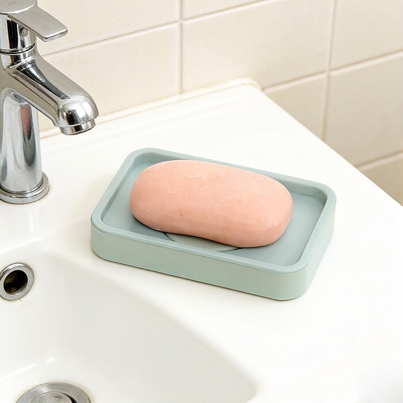 Double Layer Soap Dish with Dr - Glass Soap Dish ulasan dan harga