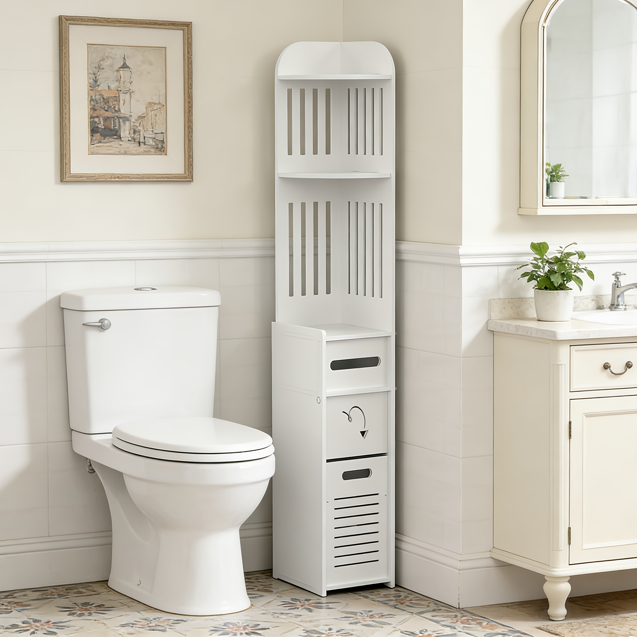 Space-Saving Bathroom Cabinet, - Home Bathroom Accessories ulasan dan harga