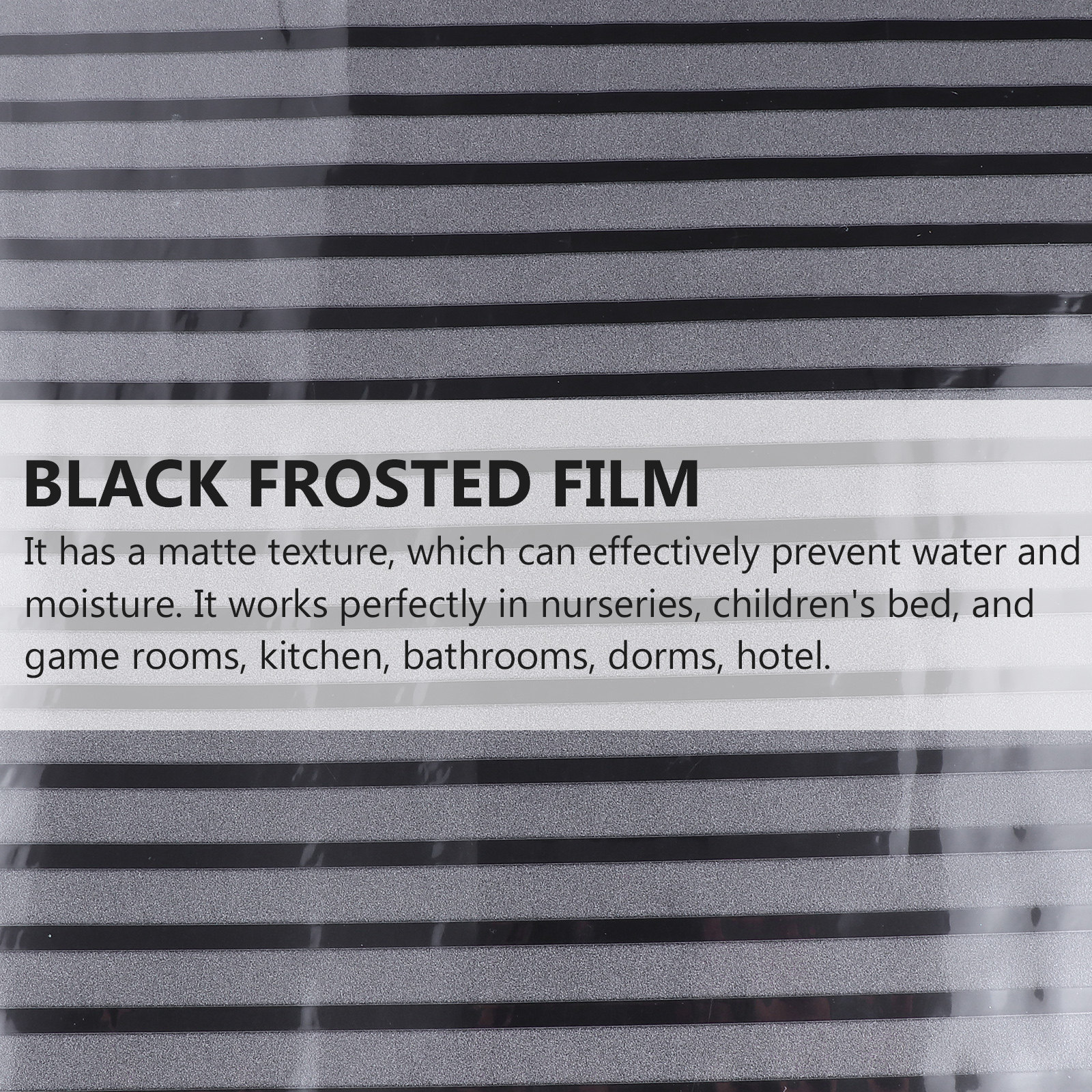 1Pcs Frosted Window Film Black - Home Bathroom Window Tint ulasan dan harga