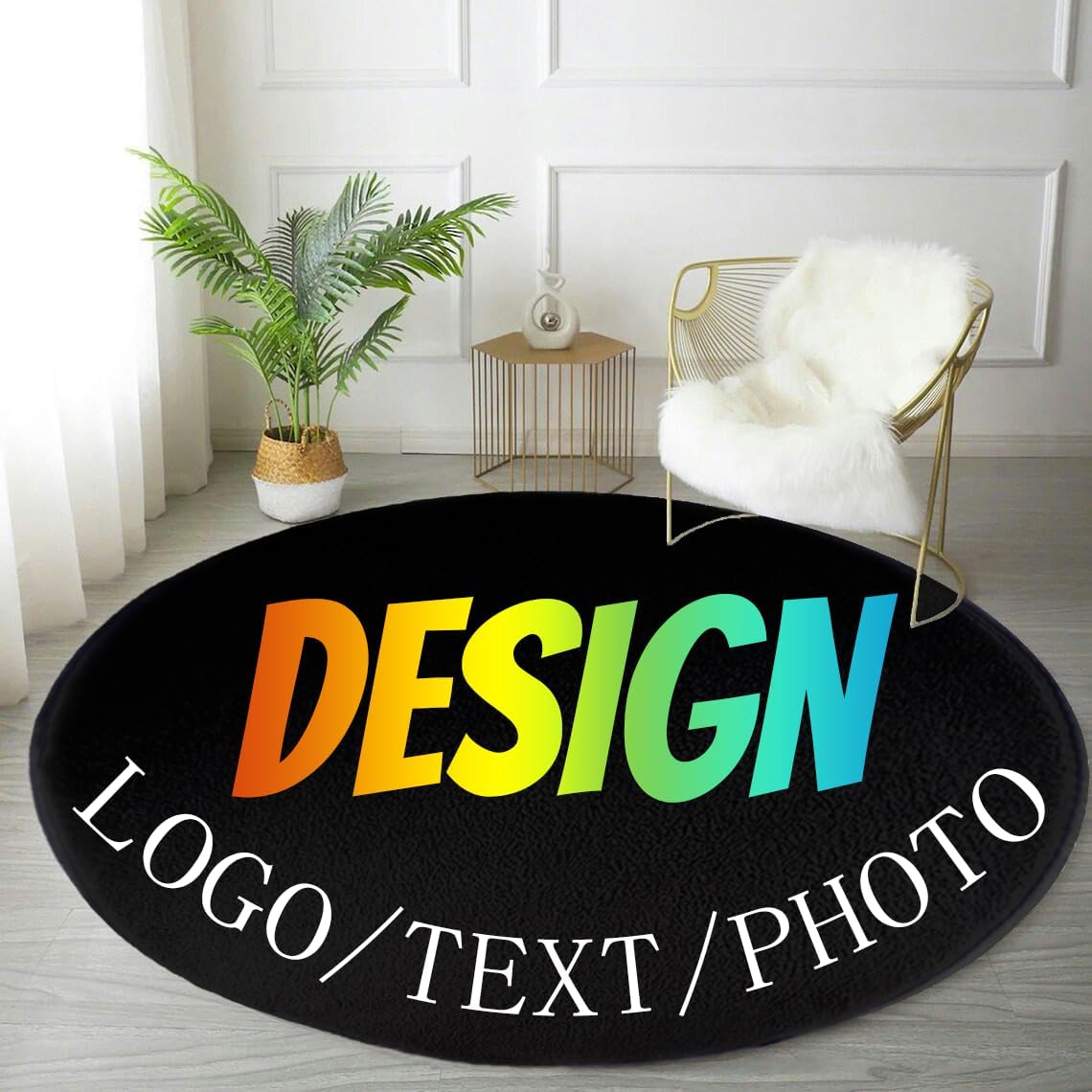 Custom Round Rug Personalized  - Home Bathroom Images ulasan dan harga