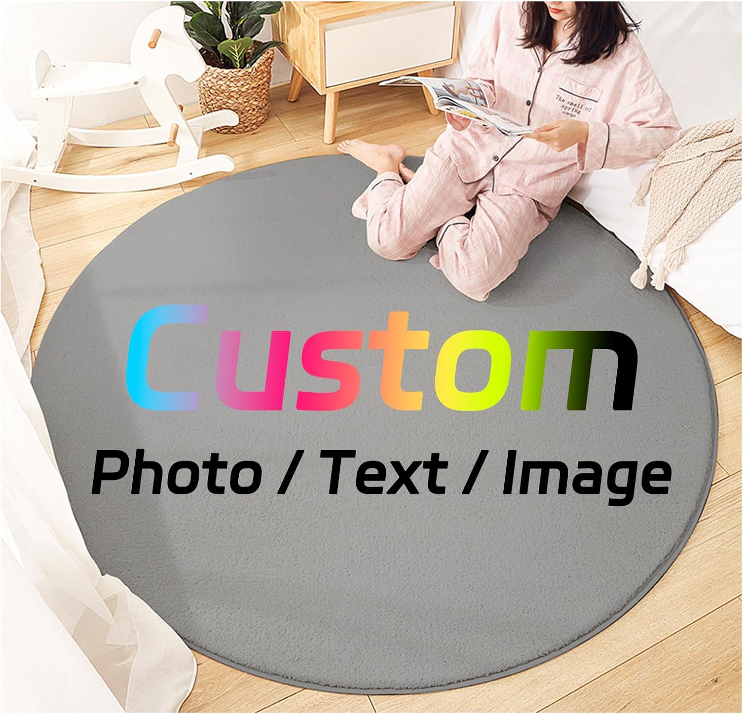 Custom Round Rug Personalized  - Home Bathroom Images ulasan dan harga
