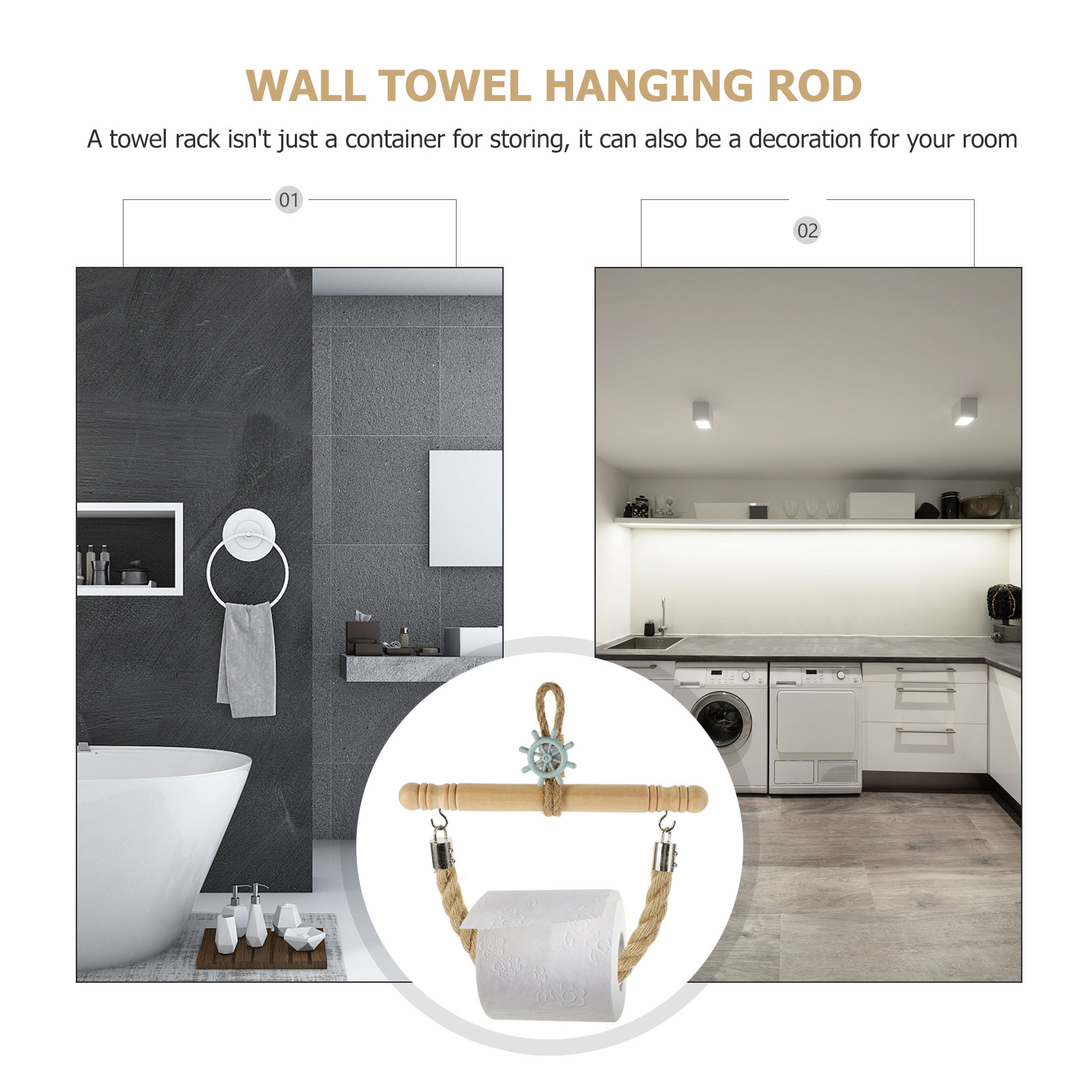 Mediterranean Paper Towel Hold - Home Bathroom Towel Dispenser ulasan dan harga