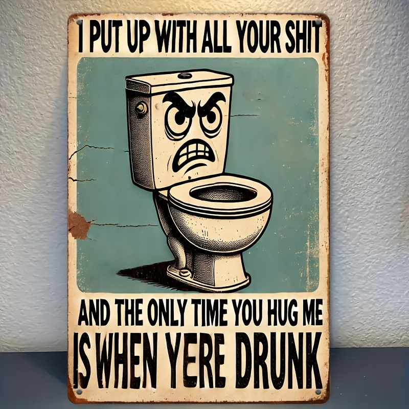 Humorous Bathroom Decor Sign,  - Home Bathroom Wall Decor ulasan dan harga