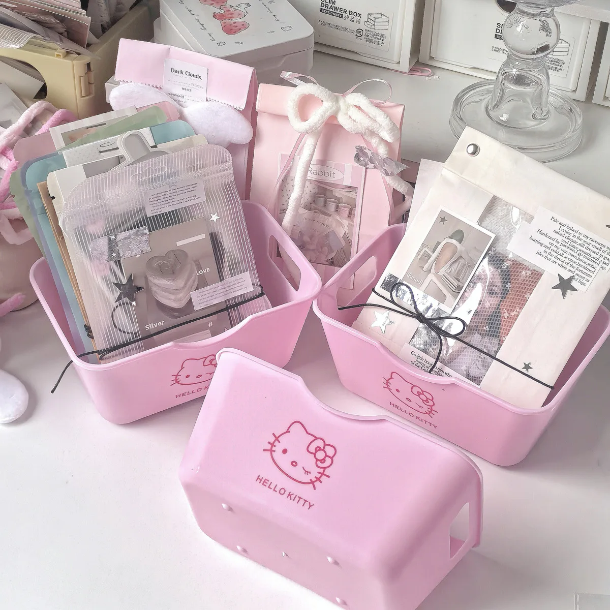 Hello Kitty 2/4Pcs Plastic Org - Home Goods Bathroom Sets ulasan dan harga