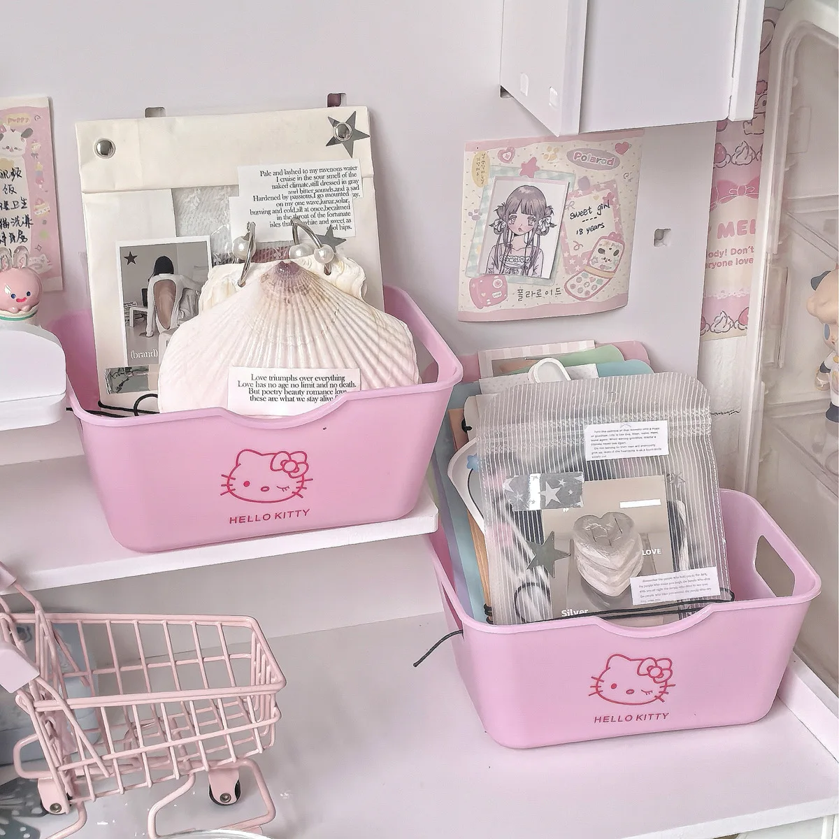 Hello Kitty 2/4Pcs Plastic Org - Home Goods Bathroom Sets ulasan dan harga