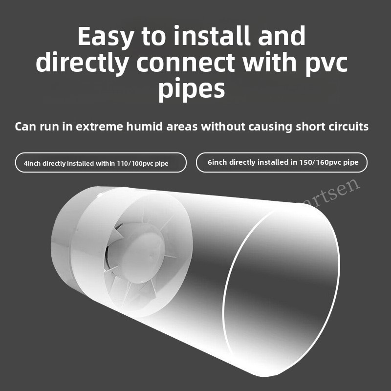 4 inch 220V Silent Ventilation - Home Bathroom Ventilation ulasan dan harga