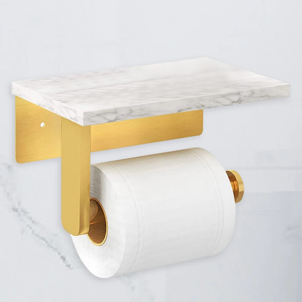 Marble Paper Storage Rack Meta - Home Bathroom Towel Dispenser ulasan dan harga