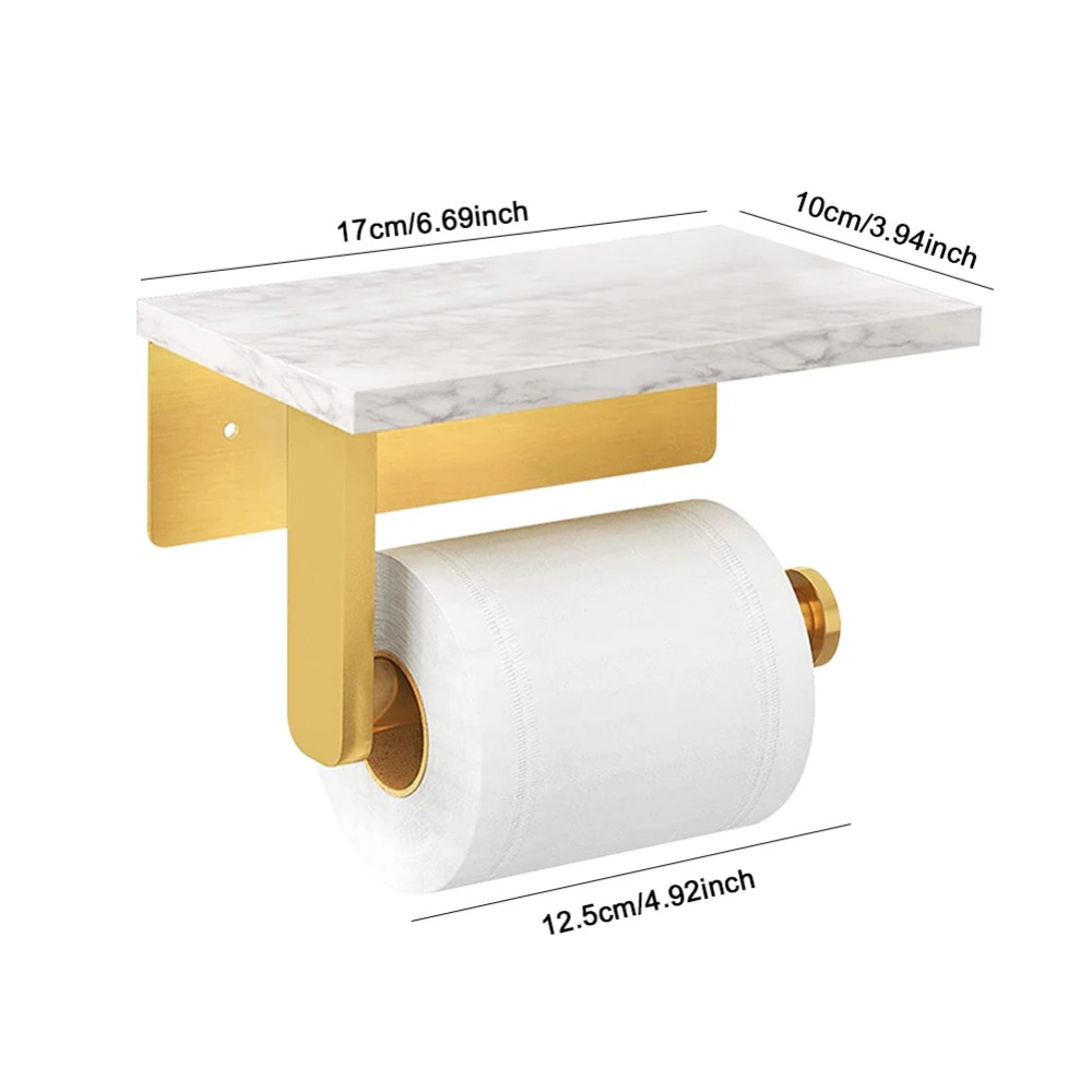 Marble Paper Storage Rack Meta - Home Bathroom Towel Dispenser ulasan dan harga