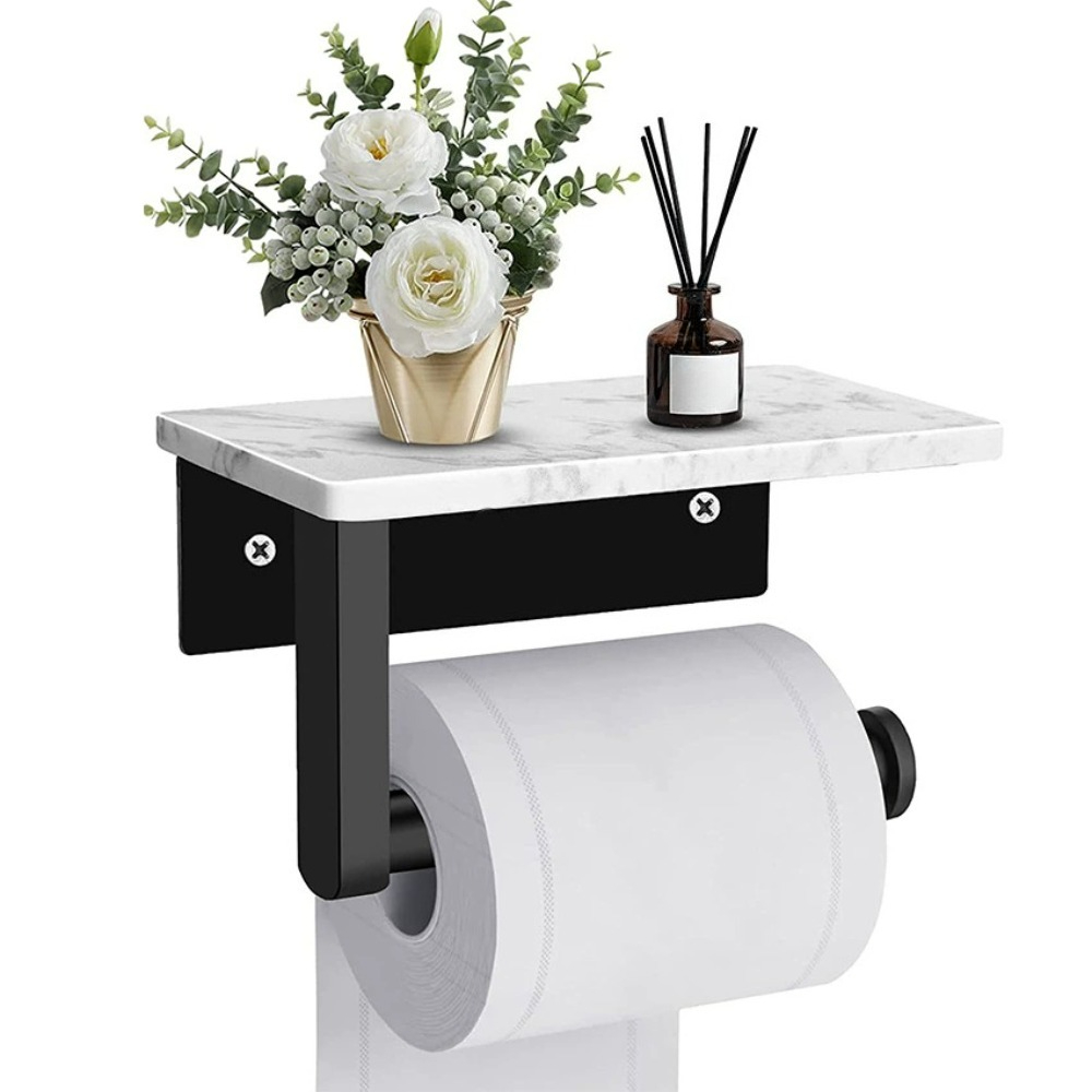 Marble Paper Storage Rack Meta - Home Bathroom Towel Dispenser ulasan dan harga