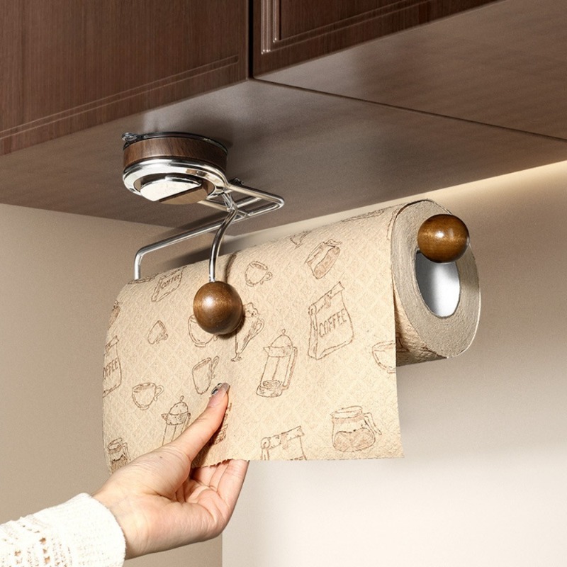 Suction Cup Kitchen Paper Towe - Home Bathroom Paper Towel Holder ulasan dan harga