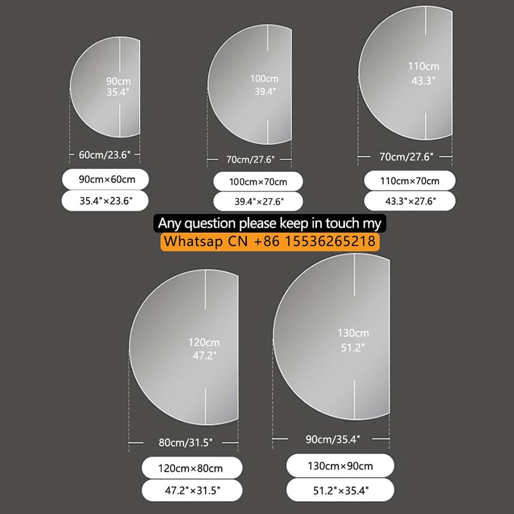 51x35 Semicircle LED Lighted V - Bathroom Mirror Led ulasan dan harga