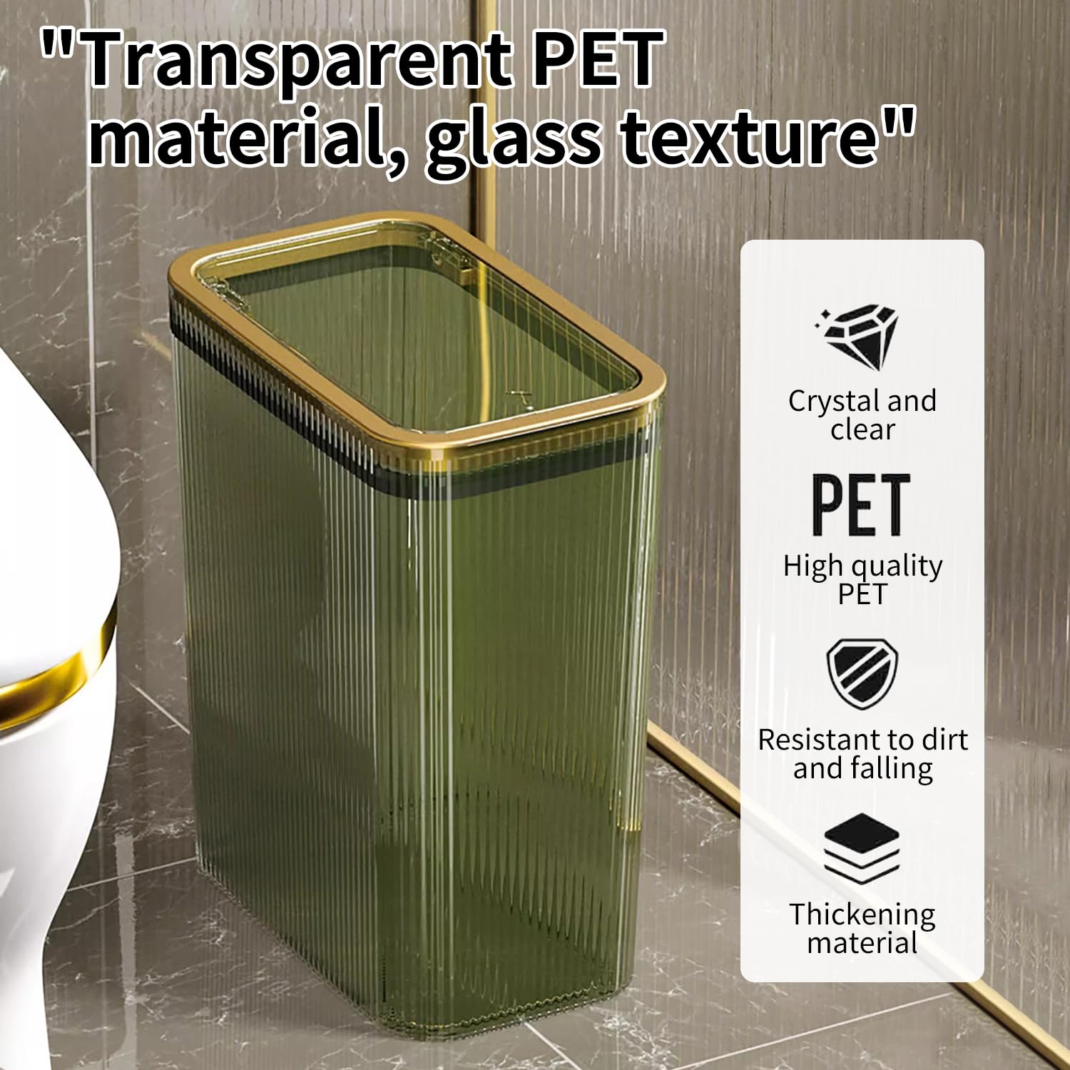2.6 Gallon Plastic Trash Can w - Home Bathroom Images ulasan dan harga