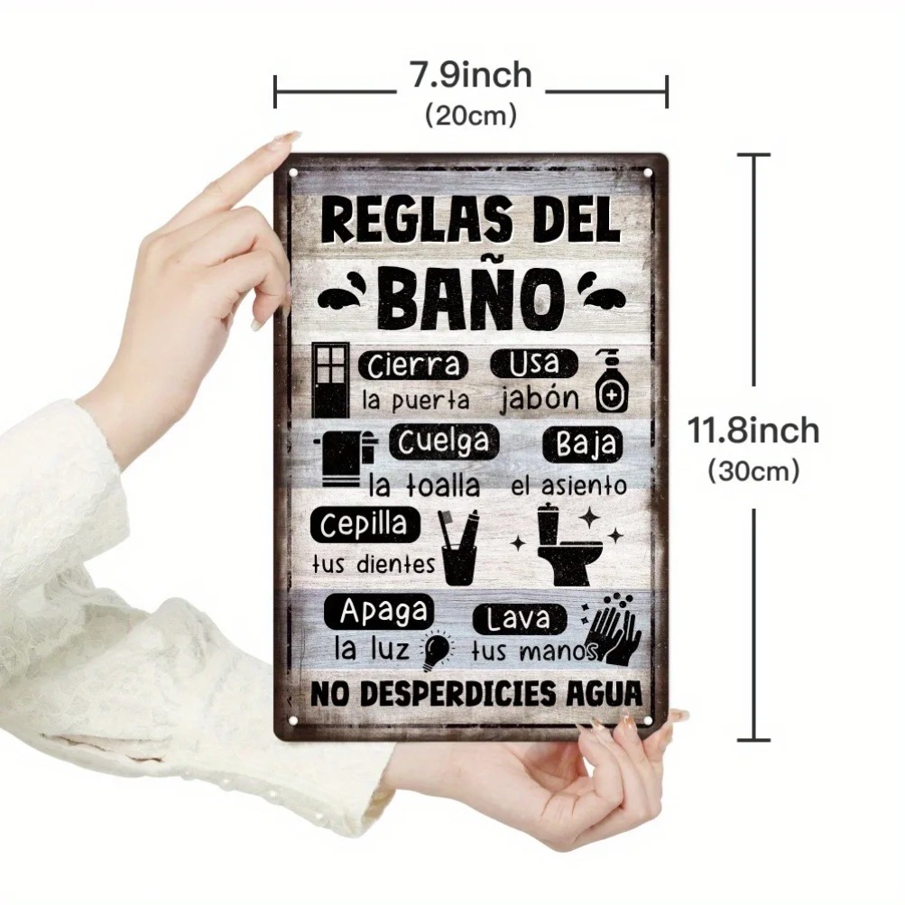 1pc Spanish Vintage Bathroom R - Home Bathroom Wall Decor ulasan dan harga