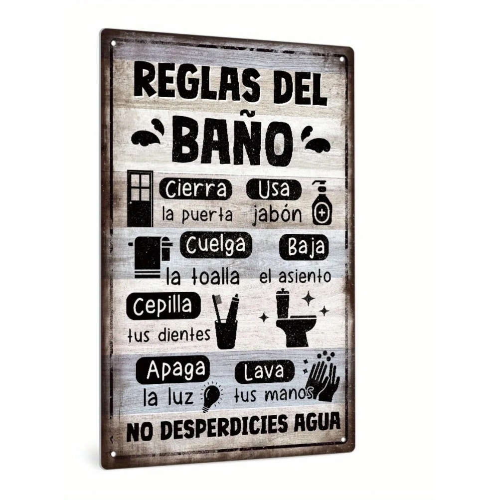 1pc Spanish Vintage Bathroom R - Home Bathroom Wall Decor ulasan dan harga