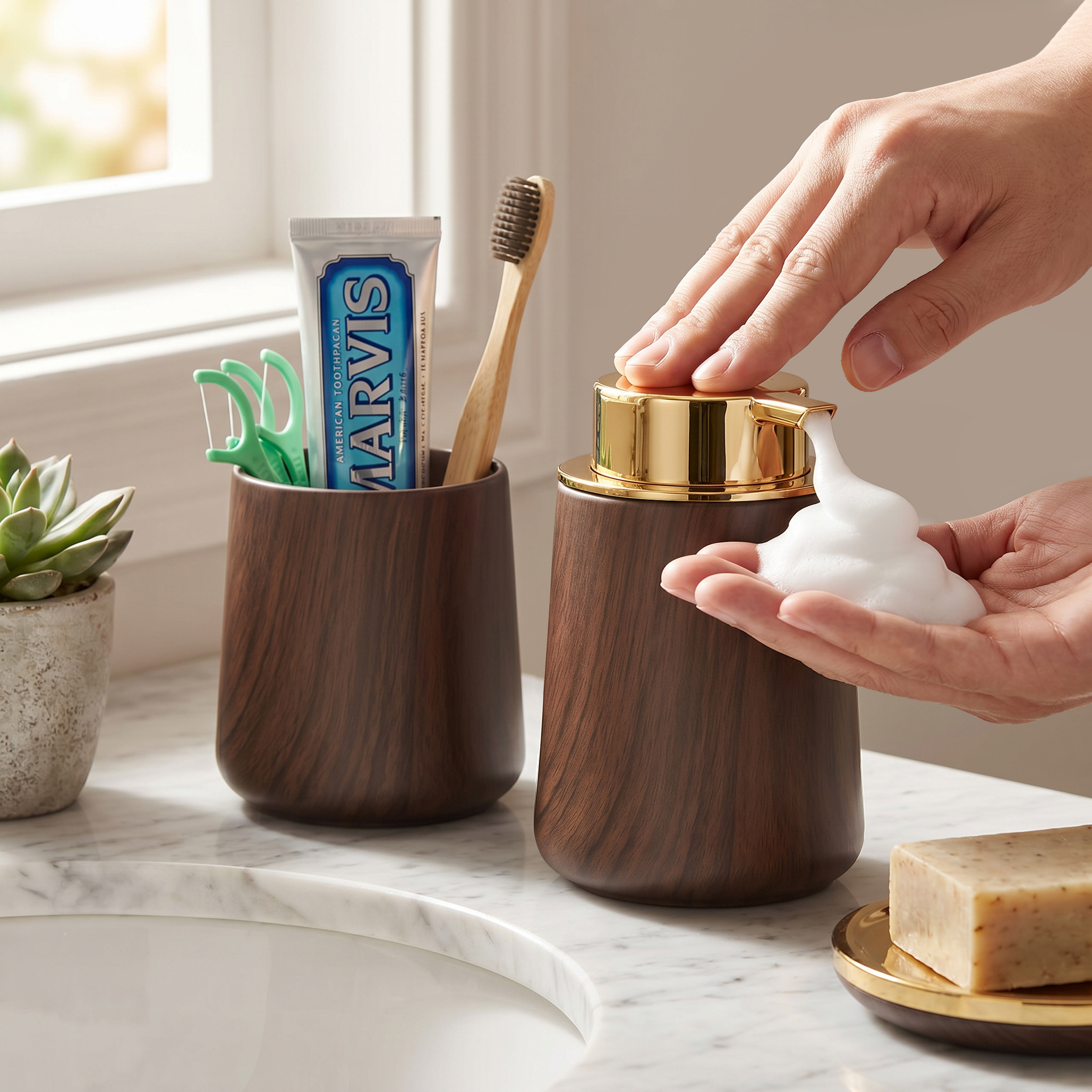 Elegant Hand Soap Dispenser an - Home Essentials Bathroom Organizer ulasan dan harga