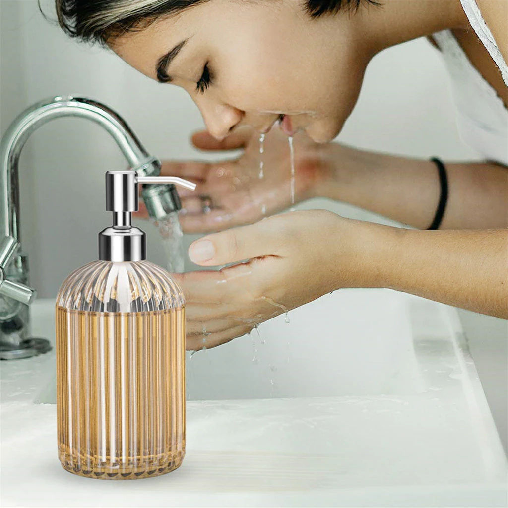 420ml Manual Soap Dispenser Tr - Glass Soap Dish ulasan dan harga