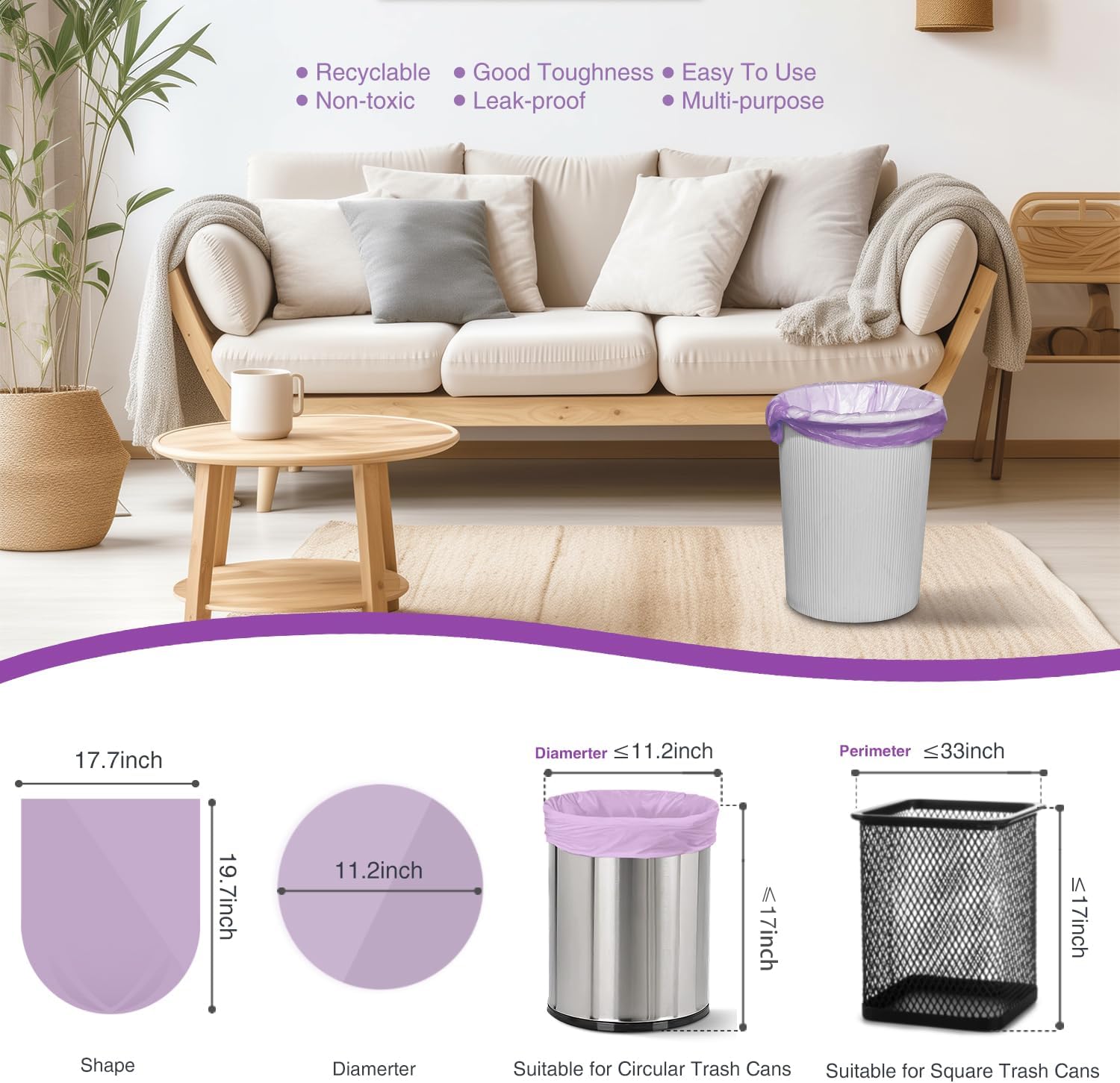 105 Count 4 Gallon Small Trash - Home Bathroom Images ulasan dan harga