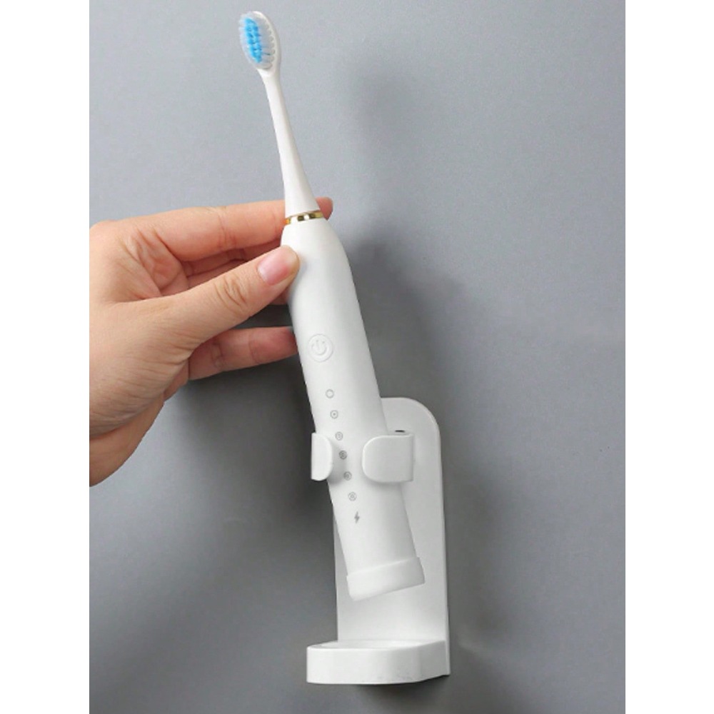 1pc No Drill Electric Toothbru - Home Essentials Bathroom Organizer ulasan dan harga