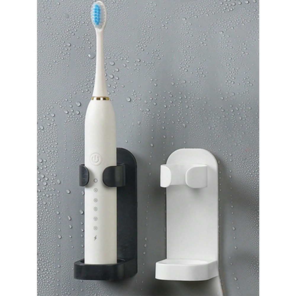 1pc No Drill Electric Toothbru - Home Essentials Bathroom Organizer ulasan dan harga