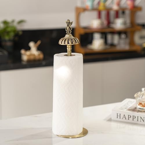 Antique-Style Brass Angel-Topp - Home Bathroom Towel Dispenser ulasan dan harga