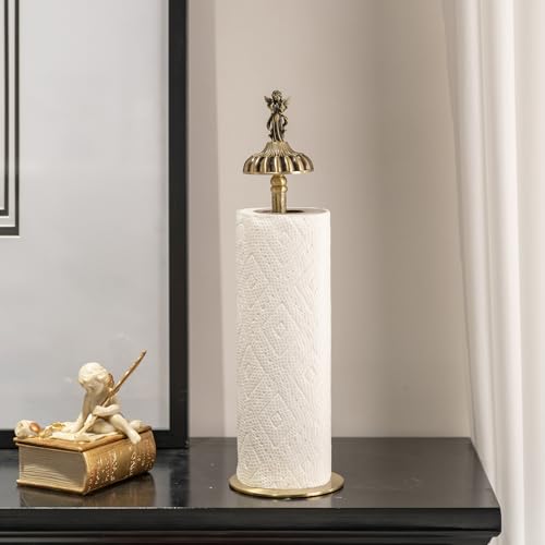 Antique-Style Brass Angel-Topp - Home Bathroom Towel Dispenser ulasan dan harga