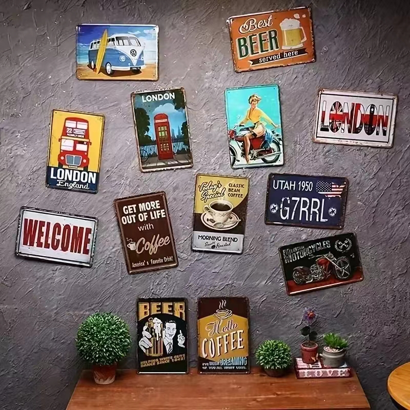Vintage Bar Metal Signs Bathro - Home Bathroom Wall Decor ulasan dan harga