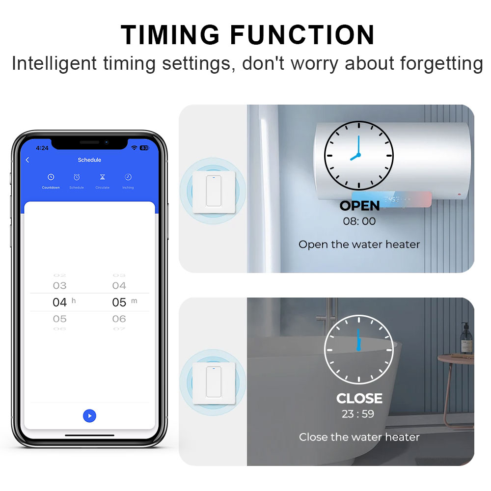 Smart Water Heater Switch/WiFi - Bathroom Home Improvement ulasan dan harga