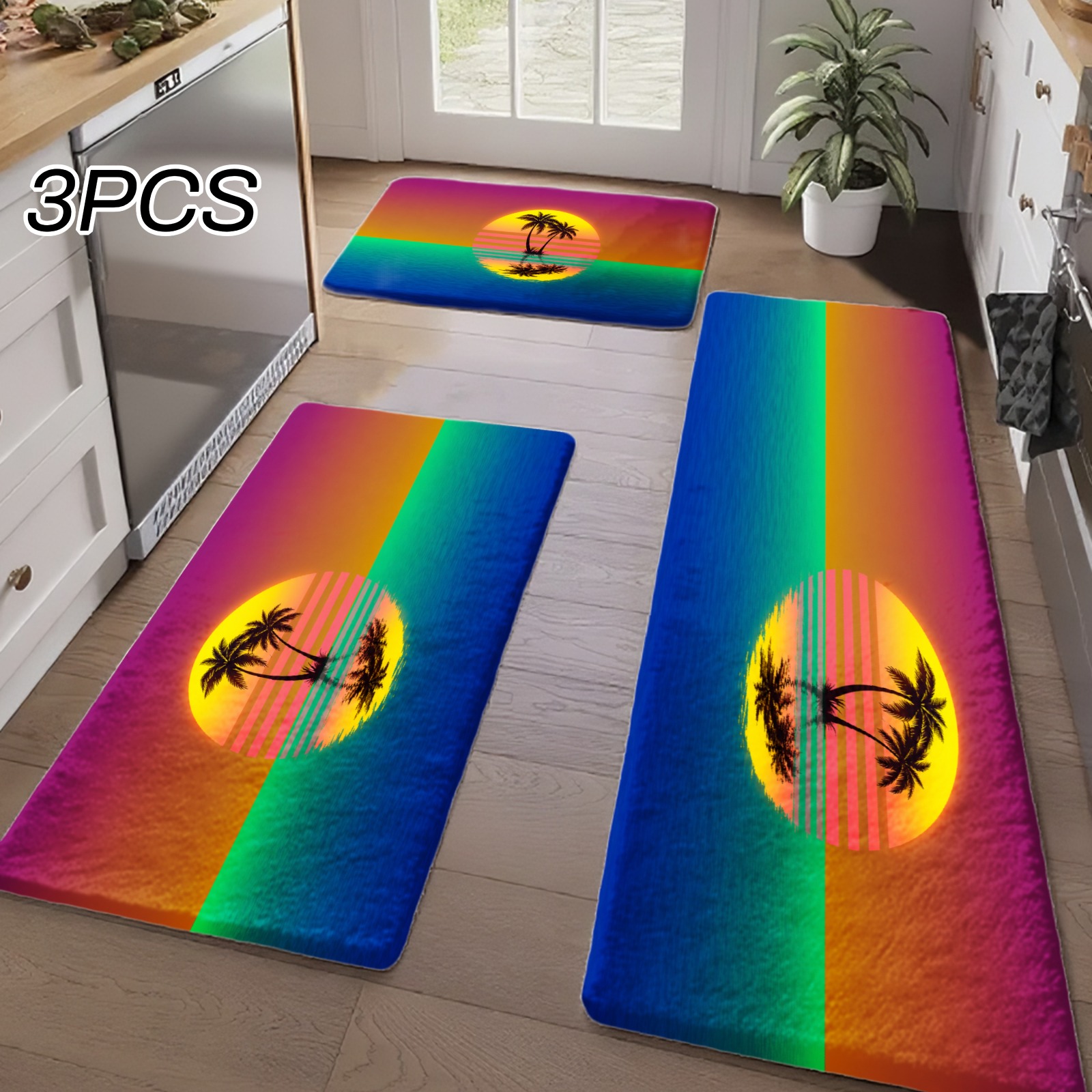 3PCS Kitchen Rugs,Home Decorat - Home Bathroom Colors ulasan dan harga