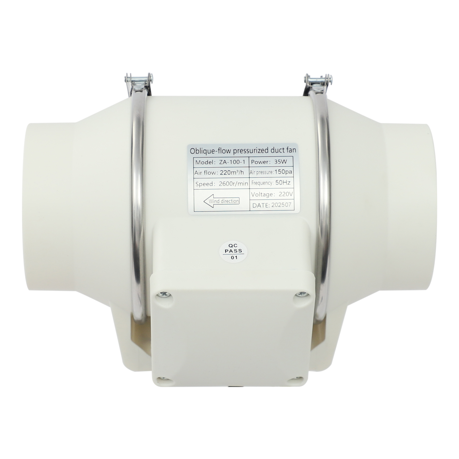 35W 110V Inline Duct Fan 220m³ - Home Bathroom Ventilation ulasan dan harga