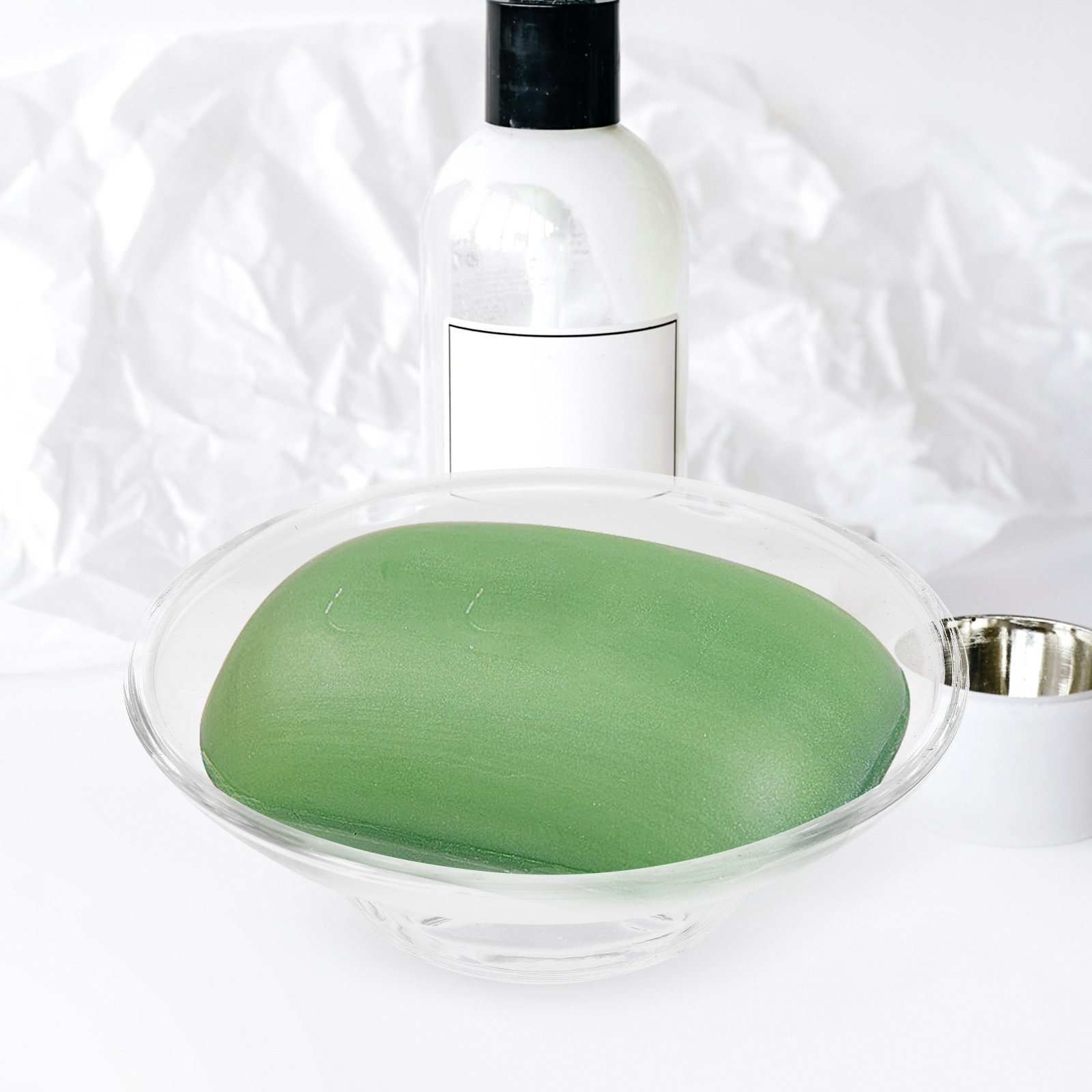 Glass Soap Box Transparent Rou - Glass Soap Dish ulasan dan harga