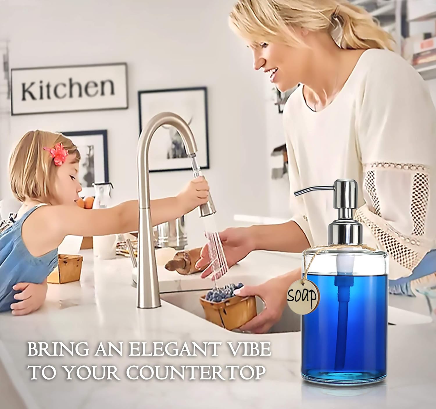 16OZ Glass Soap Dispenser with - Glass Soap Dish ulasan dan harga