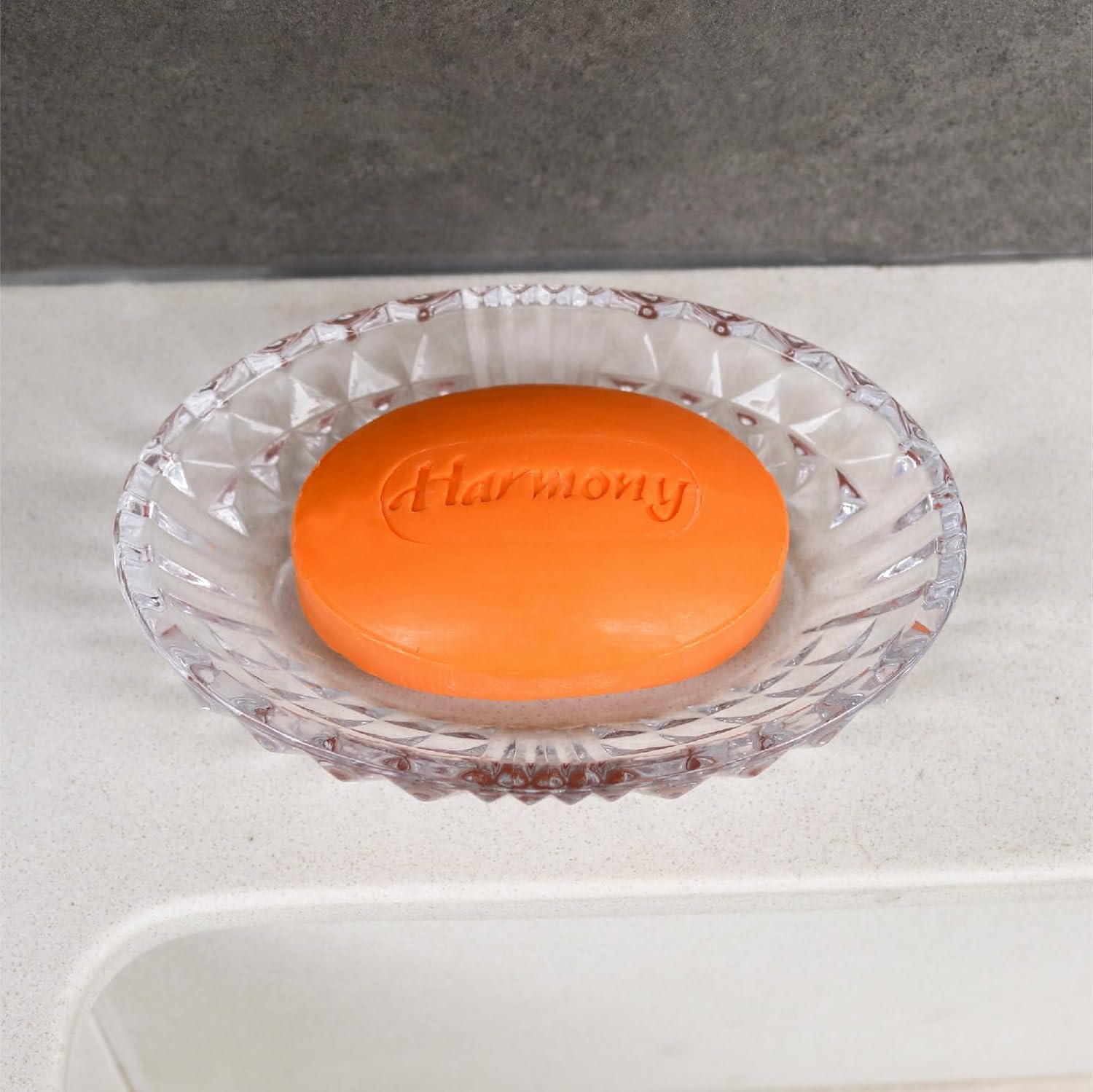 Oval Clear Glass Soap Dish wit - Glass Soap Dish ulasan dan harga