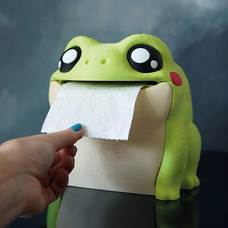 Funny Frog Tissue Box Portable - Home Bathroom Towel Dispenser ulasan dan harga