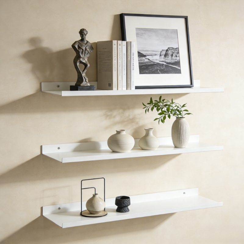 Metal Floating Shelves Wall Mo - Bathroom Home Improvement ulasan dan harga